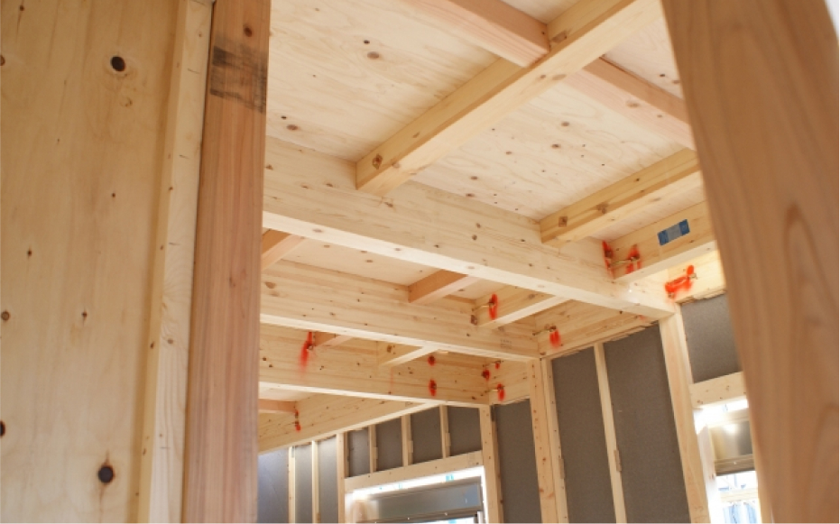 自然素材でつくる健康住宅の木の構造